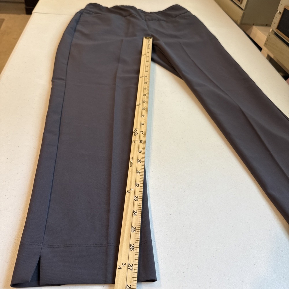 IBKUL 4 Way Stretch Pull on Ankle Pant Gray Size 6 Sun Protection Office Or Camp - Picture 8 of 11